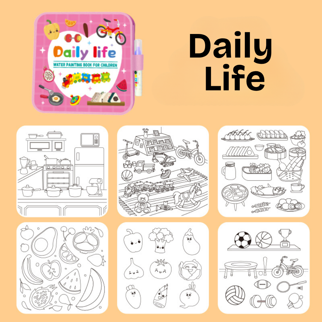 DoodleDry™ Mess-Free Reusable Water Coloring Book